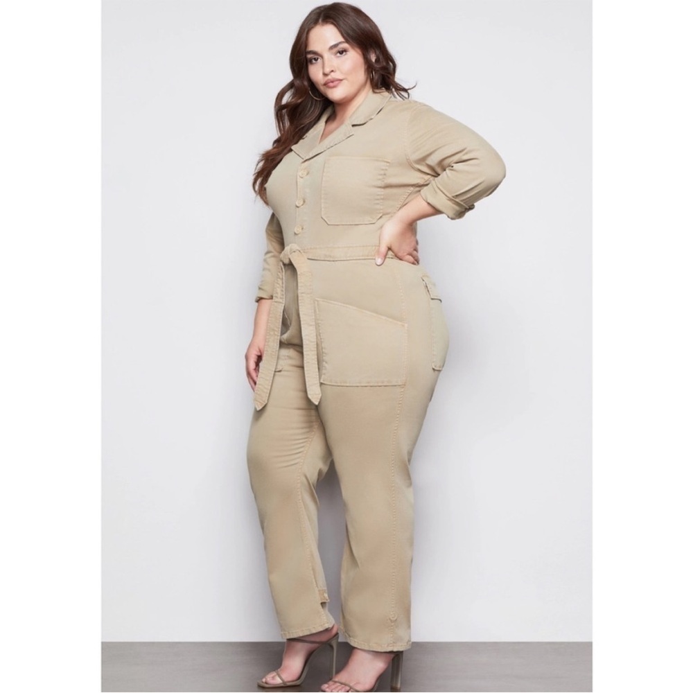 NWT Good American The On Duty khaki jumpsuit Size XXL (5) - Picture 8 of 10